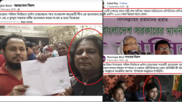 হত্যাকাণ্ড বলে প্রতিবেদনকারী স্থানীয় সাংবাদিকদের রাজনৈতিক পরিচয় তুলে ধরে এসব ছবি প্রকাশ করেন কদরুদ্দিন শিশির।  ছবি: কদরুদ্দিন শিশিরের ফেসবুকের পোস্ট থেকে