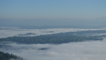 The entire Bandarban town can be seen from Nilachal. From the hilltop, at an altitude of 1,700 feet above sea-level, people can touch the clouds. As a result, the spot is usually abuzz with tourists and locals throughout the year. Photo: TBS