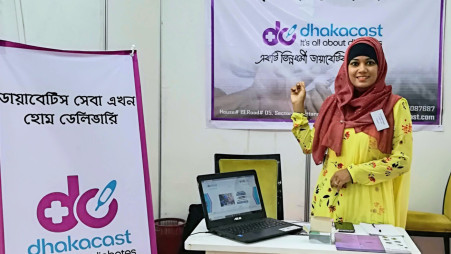 Dhaka Cast CEO Dr Fahreen Hannan at BASIS SoftExpo 2020. Photo: Courtesy 