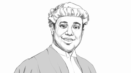 Barrister Shaleh Akram Somrat, advocate, Bangladesh Supreme Court. Sketch: TBS 