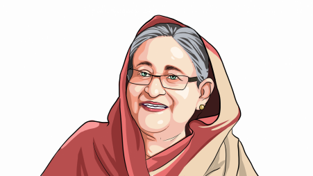  Prime Minister Sheikh Hasina. TBS Sketch.
