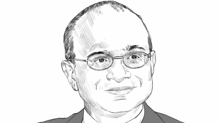  Brahma Chellaney. Illustration: TBS 