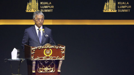 Malaysia's King Sultan Abdullah Sultan Ahmad Shah speaks during Kuala Lumpur Summit in Kuala Lumpur, Malaysia, December 19, 2019. Photo: Reuters