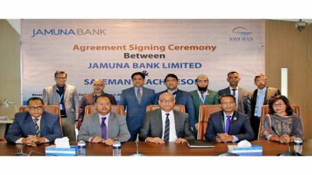 Jamuna Bank signs MoU with Sayeman Beach Resort