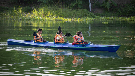 The tour package includes kayaking on the lake. Photo: Noor A Alam/TBS
