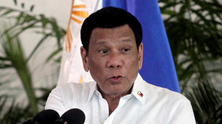 President Rodrigo Duterte speaks after his arrival, from a visit in Israel and Jordan at Davao International airport in Davao City in southern Philippines, September 8, 2018. Photo :Reuters