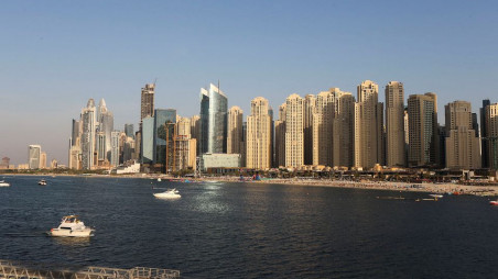 A general view of JBR from the Bluewaters Island in Dubai, United Arab Emirates, 8 December, 2021. PHOTO: REUTERS/Satish Kumar