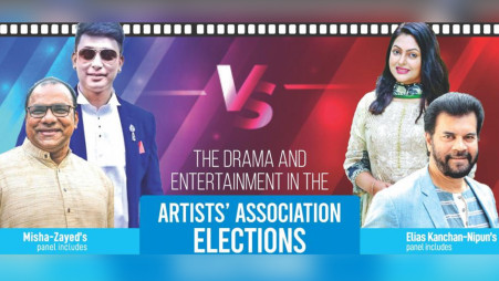 The drama and entertainment in the artists' association elections. Photo: TBS 
