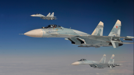 US Navy aircraft had an 'extremely close' encounter with multiple Russian military jets over the Mediterranean