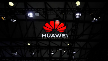 A Huawei logo is seen at the Mobile World Congress (MWC) in Shanghai, China, 23 February, 2021. PHOTO: REUTERS/Aly Song