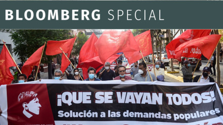Inflation is the trigger in Peru’s protests.Photographer: Miguel Yovera/Bloomberg