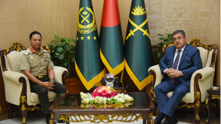 Palestinian delegation pays courtesy call on Bangladesh Army Chief