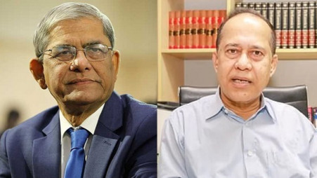 BNP Secretary General Mirza Fakhrul Islam (Left) and hief Election Commissioner (CEC) Kazi Habibul Awal (Right)