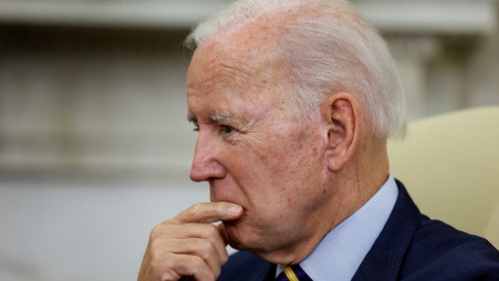 U.S. President Joe Biden in the Oval Office at the White House in Washington, U.S., September 16, 2022. REUTERS/Evelyn Hockstein/File Photo