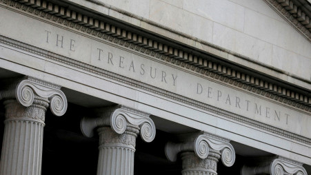FILE PHOTO: The United States Department of the Treasury is seen in Washington, D.C., U.S., August 30, 2020. REUTERS/Andrew Kelly