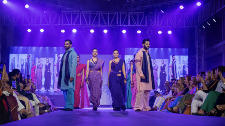 Blending tradition and modernity, the collection featured 100% natural, sustainable, handwoven cotton and jamdani dresses. Photo: Rajib Dhar