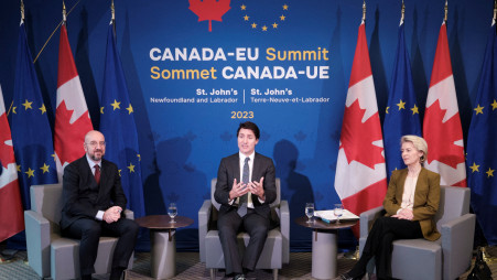 Trudeau, EU leaders talk Ukraine and climate at Canada summit | The ...