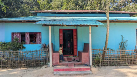 Bullet entered into the living room of this house through the window on the left. The house is located in Teknaf's Whykong area, a kilometre into the Bangladeshi side of the Bangladesh-Myanmar border. Photo: Jobaer Chowdhury