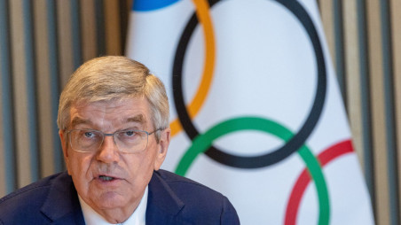 International Olympic Committee (IOC) President Thomas Bach attends the opening of the Executive Board meeting at the Olympic House in Lausanne, Switzerland, 19 March, 2024. REUTERS/Denis Balibouse
