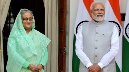A file photo of Sheikh Hasina and Narendra Modi. Photo: Collected