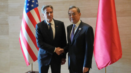 US Secretary of State Antony Blinken and Chinese Foreign Minister Wang Yi. Photo: AP/UNB