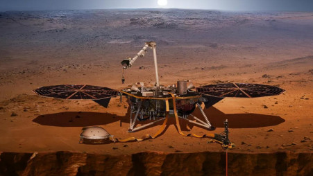 The discovery comes from analysis of data from Nasa's Insight lander, which took a seismometer to Mars. Image: NASA