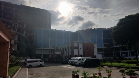 The DMP headquarters premises on 15 August. Photo: Zia Chowdhury/TBS