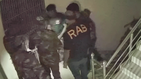 Five among the eight arrested in connection with a robbery at a Mohammadpur flat are dismissed members of various forces. Photo: Collected 
