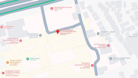 A screenshot of Google Map showing NITOR and its surrounding area.