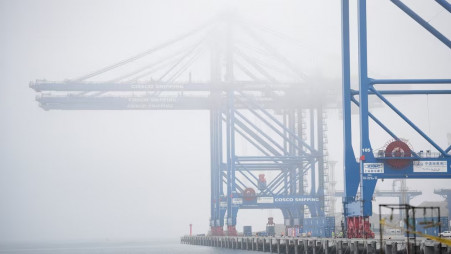 A view shows cranes at the new megaport being built by China's state-owned Cosco Shipping, promising to shorten sea routes to Asia for Peruvian and some Brazilian goods, in Chancay, Peru October 24, 2024. Photo: REUTERS/Angela Ponce/File Photo
