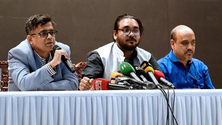 Chief Adviser’s Press Secretary Shafiqul Alam speaks during the daily briefing at the Foreign Service Academy in Dhaka on Monday, 18 November 2024. Photo: CA Press Wing