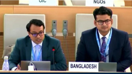At the 17th session of the UN Forum on Minority Issues at Palais des Nations on 28 November. Photo: UNB
