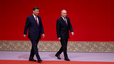 Russian President Vladimir Putin and Chinese President Xi Jinping attend the gala event celebrating 75th anniversary of China-Russia relations in Beijing, China May 16, 2024. Photo: Sputnik/Alexander Ryumin/Pool via REUTERS/File Photo