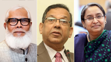 Salman F Rahman, Anisul Huq and Dr Dipu Moni. Photo: BSS