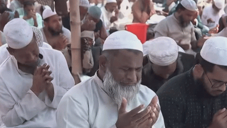 A devotee crying at the 58th Bishwa Ijtema on 16 February. Photo: TBS 