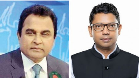 Former finance minister Mustafa Kamal on left and former state minister for posts, telecommunications and information technology Zunaid Ahmed Palak on right. Photo: Collected