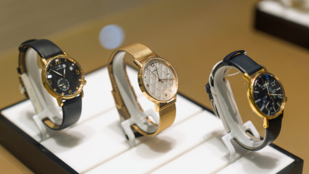 Luxury watches, typically costing over Tk3 lakh, are now sold in high-end showrooms in neighbourhoods like Gulshan and Banani. Photo: Mohammad &amp; Sons