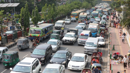 According to the BRTA, about 40 new private cars are added to Dhaka’s roads daily. Photo: TBS