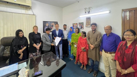 The MoU was signed on 23 March at CodersTrust headquarters in Banani, Dhaka. Photo: Courtesy 