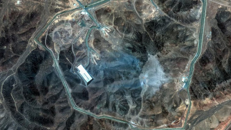 A satellite view shows an overview of Fordow underground complex, after the US struck the underground nuclear facility, near Qom, Iran June 22, 2025. Photo: MAXAR TECHNOLOGIES/Handout via REUTERS