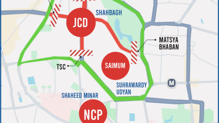 JCD, NCP rallies: DMP asks commuters to avoid Shahbagh, Shaheed Minar areas