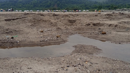 Sada Pathor lay barren as stones looted recently. Photo taken on 11 August 2025. Photo: Debashish Debu