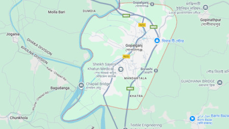 Map of Gopalganj. Photo: Google Maps
