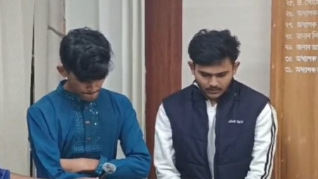 Ihmanul Haque Jisan, a student of DU, appeared in the examination as a proxy for admission seeker Rafi Hossain Sajit/ Collected