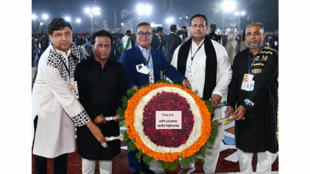 National University pays tribute to language martyrs at central shaheed minar