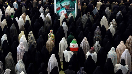 Iranian women gather to perform the Eid al-Fitr prayer at the Imam Khomeini Grand Musalla Mosque in Tehran, Iran, on March 21, 2026. Photo: Collected 