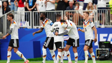 Germany’s Kai Havertz (2nd R)celebrates after scoring and sharing the moment with teammates during the 2026 FIFA World Cup Group E match against Curaçao at Houston Stadium, Houston, Texas, U.S. Phpto:Anadolu Agency