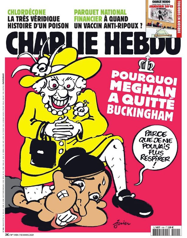 Charlie Hebdo's cartoon on Meghan Markle, Queen Elizabeth sparks outrage |  undefined