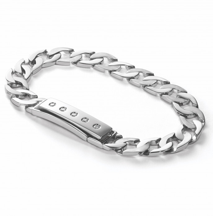 Buy Men's Sterling Silver Italian Solid Figaro Chain Link Bracelet Online  at desertcartINDIA