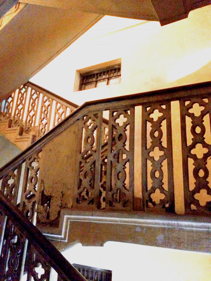 The intersecting stairs leading to the upper floors resemble a magical world.  Photo credit: Murshedul Alam